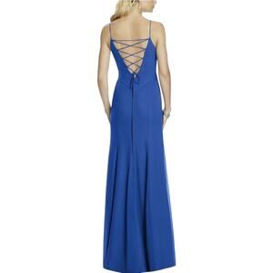 EUC $263 After Six Bridesmaid Formal Long Dress style 6759 Sapphire Blue Size 6